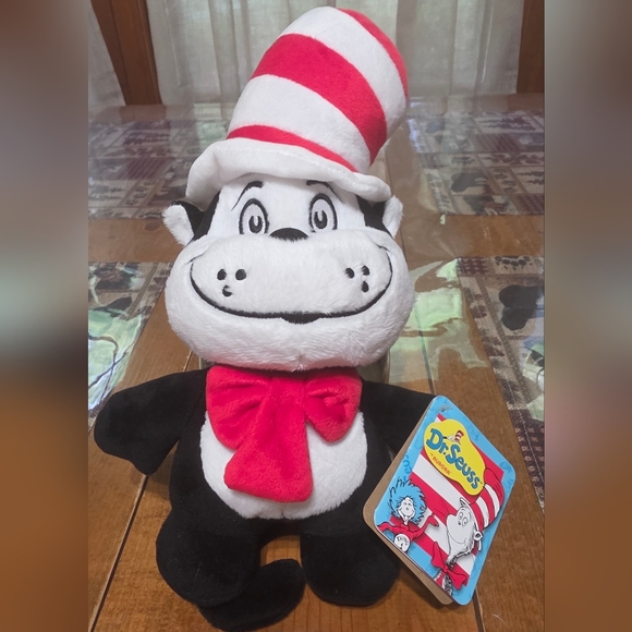 Dr. Seuss Plush Cat with Red Bow and Hat - Picture 1 of 2
